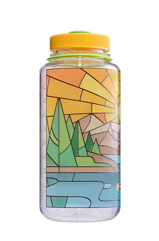 32oz Wide Mouth Stained Glass Print Bottles - US 5583
