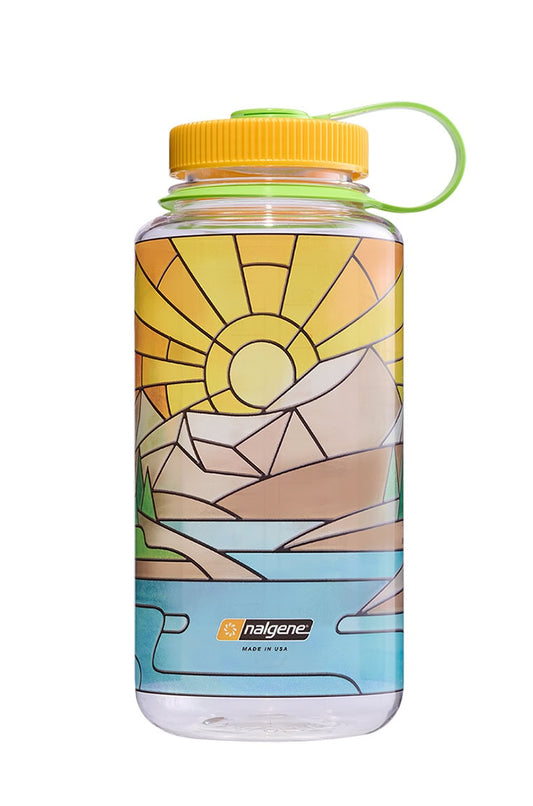 32oz Wide Mouth Stained Glass Print Bottles - US 5583